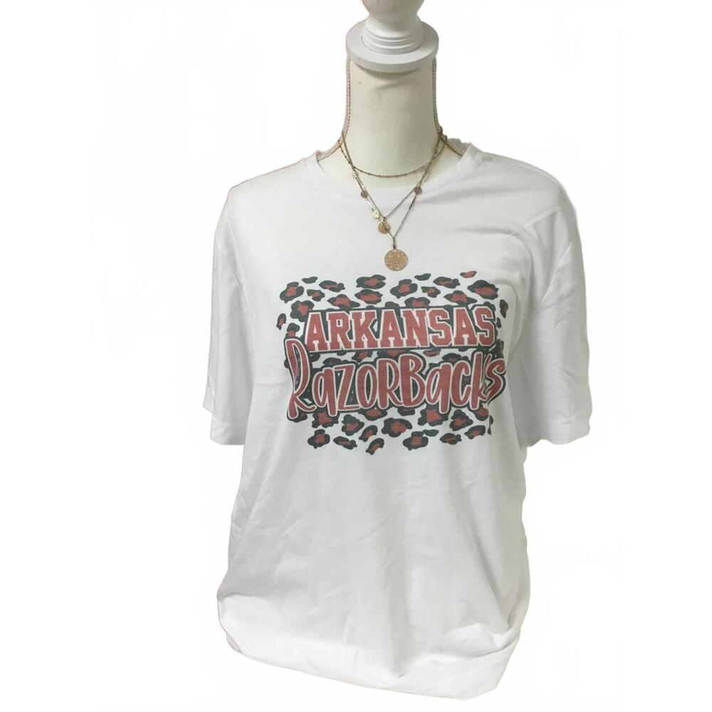 Arkansas Razorbacks Women's White Short Sleeve T-Shirt